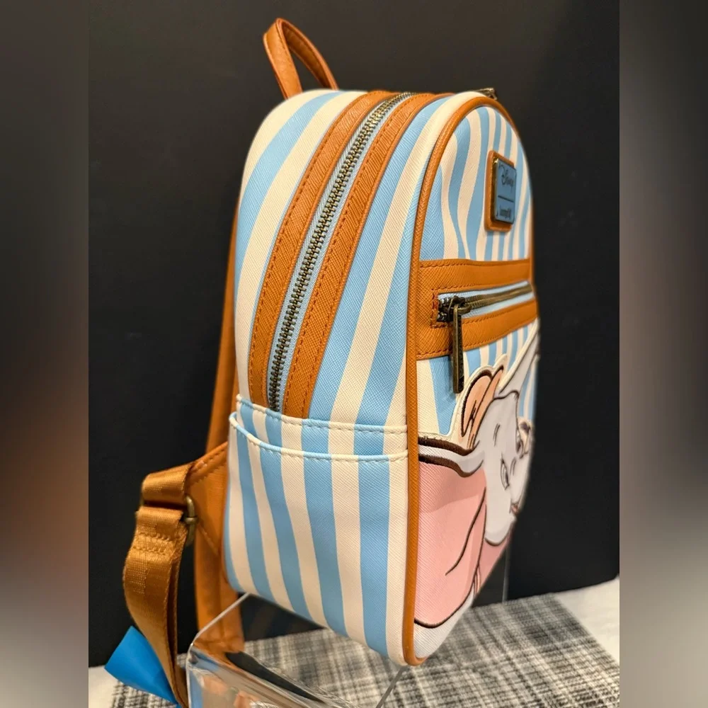 🐘 Loungefly x Disney Dumbo Mini Child Backpack – Blue Stripe